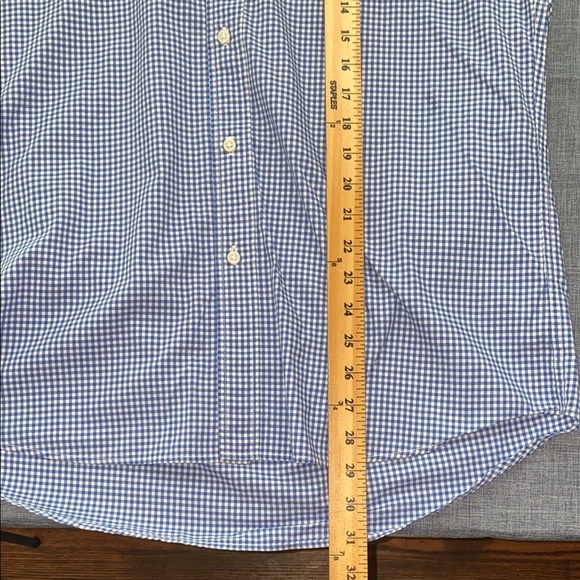 UNIQLO Men's Blue Checkered Shirt Plaid Casual Button Down Collard Size Large - Picture 7 of 8